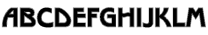 Poster Gothic Inline Font UPPERCASE