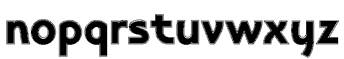 Poster Gothic Inline Font LOWERCASE