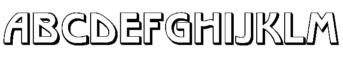 Poster Gothic Shadow Font UPPERCASE