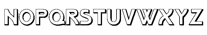 Poster Gothic Shadow Font UPPERCASE