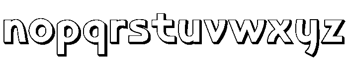 Poster Gothic Shadow Font LOWERCASE