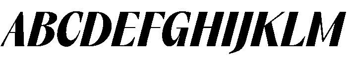 PPAcma BlackItalic Instance Font UPPERCASE