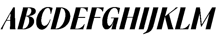 PPAcma ExtraboldItalic Instance Font UPPERCASE