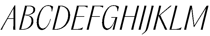 PPAcma ExtralightItalic Instance Font UPPERCASE