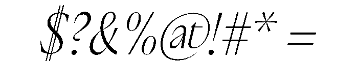 PPAcma ExtralightItalic Font OTHER CHARS