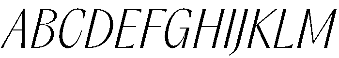 PPAcma ExtralightItalic Font UPPERCASE