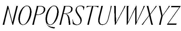 PPAcma ExtralightItalic Font UPPERCASE