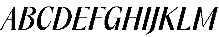 PPAcma MediumItalic Font UPPERCASE
