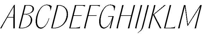 PPAcma ThinItalic Instance Font UPPERCASE