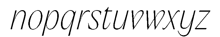 PPAcma ThinItalic Instance Font LOWERCASE