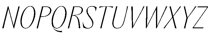 PPAcma ThinItalic Font UPPERCASE