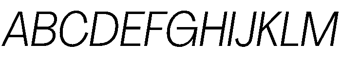 PPAgrandir NarrowLightItalic Instance Font UPPERCASE