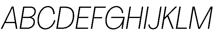 PPAgrandir NarrowThinItalic Instance Font UPPERCASE