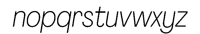 PPAgrandir NarrowThinItalic Instance Font LOWERCASE