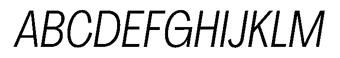 PPAgrandir TightLightItalic Instance Font UPPERCASE