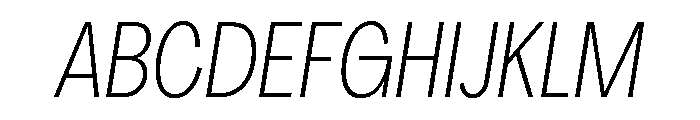 PPAgrandir TightThinItalic Instance Font UPPERCASE