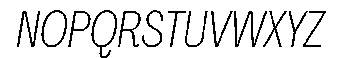 PPAgrandir TightThinItalic Instance Font UPPERCASE