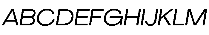 PPAgrandir WideItalic Instance Font UPPERCASE