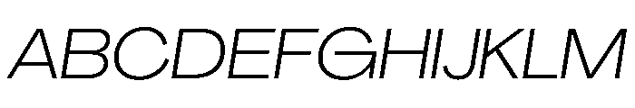 PPAgrandir WideLightItalic Instance Font UPPERCASE