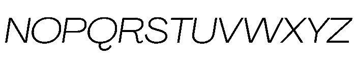 PPAgrandir WideLightItalic Instance Font UPPERCASE