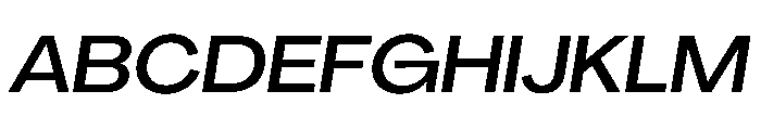 PPAgrandir WideMediumItalic Instance Font UPPERCASE