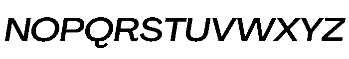 PPAgrandir WideMediumItalic Instance Font UPPERCASE