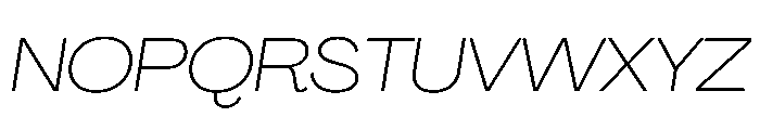 PPAgrandir WideThinItalic Instance Font UPPERCASE