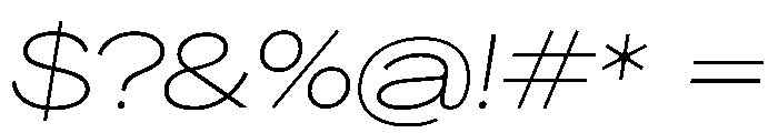 PPAgrandirGrand ThinItalic Instance Font OTHER CHARS