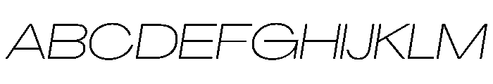 PPAgrandirGrand ThinItalic Instance Font UPPERCASE