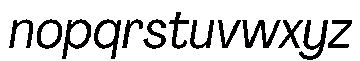 PPAgrandirNarrow Italic Instance Font LOWERCASE