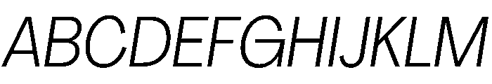 PPAgrandirNarrow LightItalic Instance Font UPPERCASE