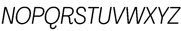 PPAgrandirNarrow LightItalic Instance Font UPPERCASE