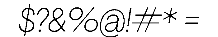 PPAgrandirNarrow ThinItalic Instance Font OTHER CHARS