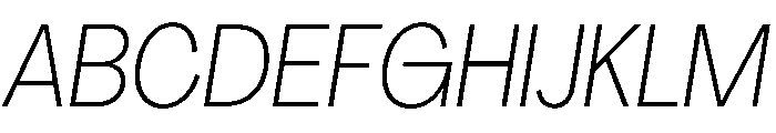PPAgrandirNarrow ThinItalic Instance Font UPPERCASE