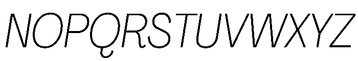 PPAgrandirNarrow ThinItalic Instance Font UPPERCASE