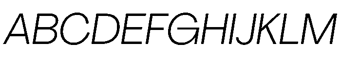 PPAgrandirNormal LightItalic Instance Font UPPERCASE
