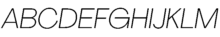 PPAgrandirNormal ThinItalic Instance Font UPPERCASE