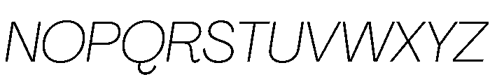 PPAgrandirNormal ThinItalic Instance Font UPPERCASE