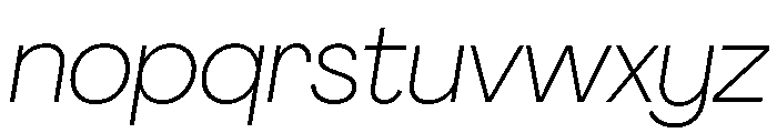 PPAgrandirNormal ThinItalic Instance Font LOWERCASE