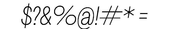 PPAgrandirTight ThinItalic Instance Font OTHER CHARS