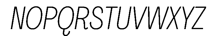 PPAgrandirTight ThinItalic Instance Font UPPERCASE