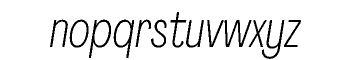 PPAgrandirTight ThinItalic Instance Font LOWERCASE