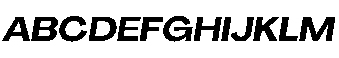 PPAgrandirWide BoldItalic Instance Font UPPERCASE