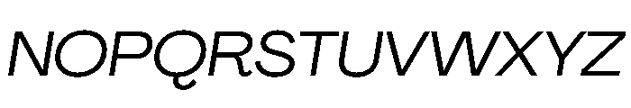 PPAgrandirWide Italic Instance Font UPPERCASE