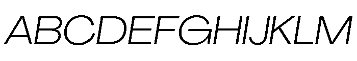 PPAgrandirWide LightItalic Instance Font UPPERCASE