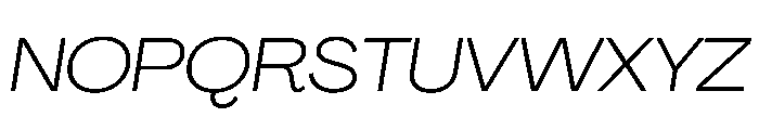 PPAgrandirWide LightItalic Instance Font UPPERCASE