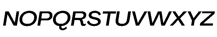 PPAgrandirWide MediumItalic Instance Font UPPERCASE