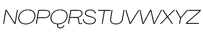 PPAgrandirWide ThinItalic Instance Font UPPERCASE