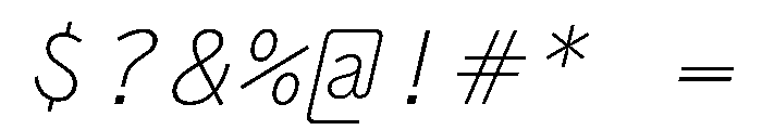 PPAir ExtraLightItalic Instance 9f218bdb Font OTHER CHARS