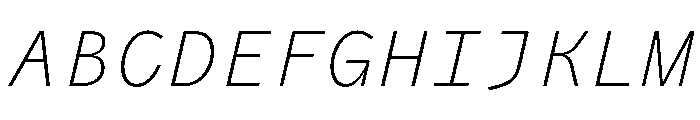 PPAir ExtraLightItalic Instance 9f218bdb Font UPPERCASE